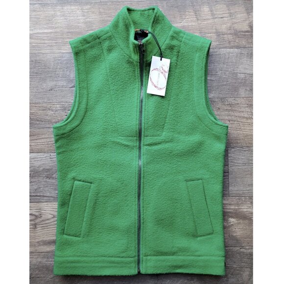 Opifici Casentinesi Green 100% Wool Vest | Made in Italy - IT 48 - Picture 1 of 11